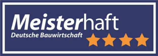 Logo von Meisterhaft, einem deutschen Unternehmen, das für Qualität und Handwerkskunst steht.